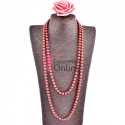 Colier  elegant AS45DD cu perle din sticla Coral